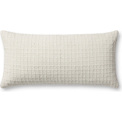 PJS0015 Pillow by Jean Stoffer x Loloi in ivory. Made from 100% cotton in a transitional style.