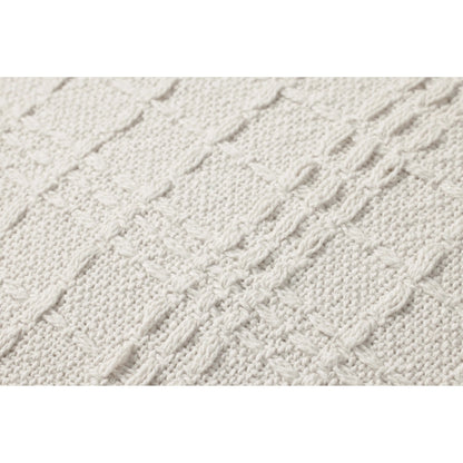 PJS0015 Pillow by Jean Stoffer x Loloi in ivory. Made from 100% cotton in a transitional style.