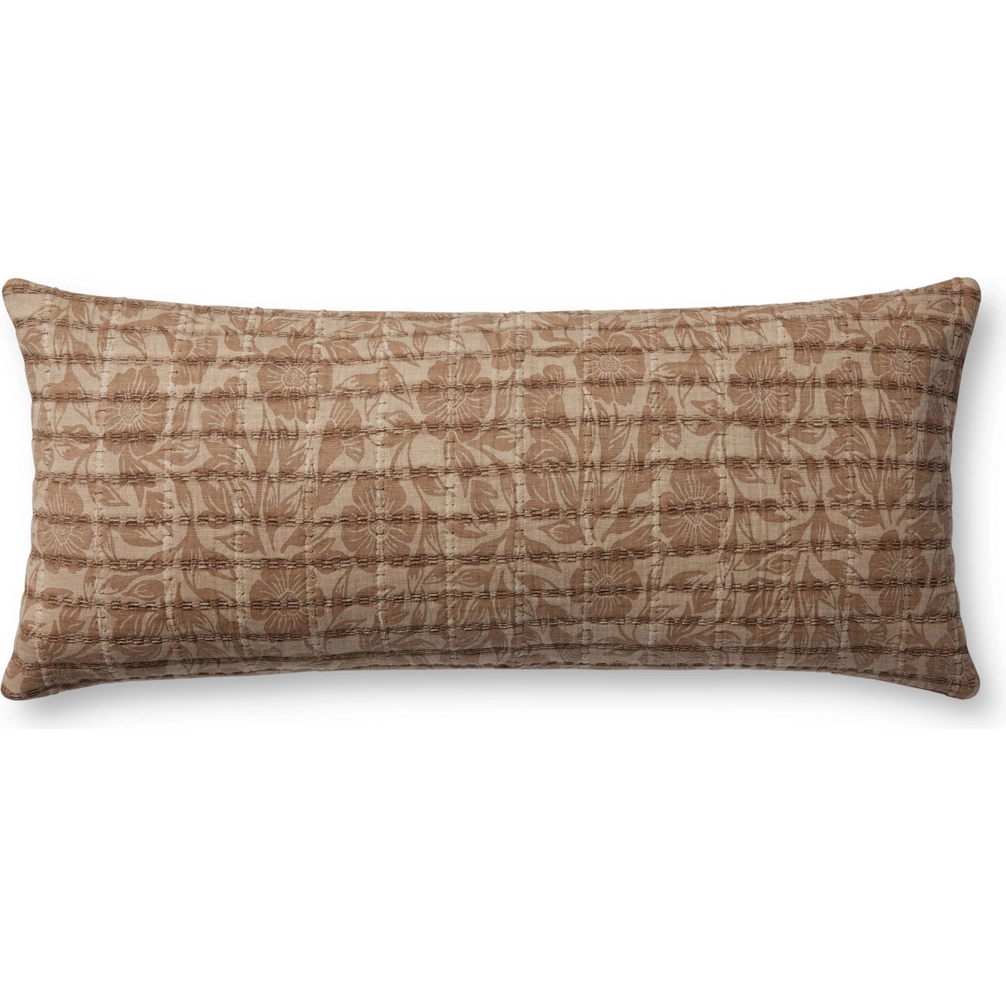 001 SI-2352106,SI-2352107 | Primary Silo | PJS0022 Pillow by Jean Stoffer x Loloi in cinnamon. Made from 100% cotton in a traditional style.