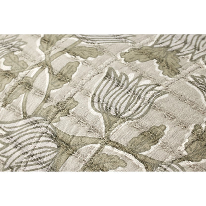 PJS0023 Pillow by Jean Stoffer x Loloi in natural, sage. Made from 100% cotton in a traditional style.