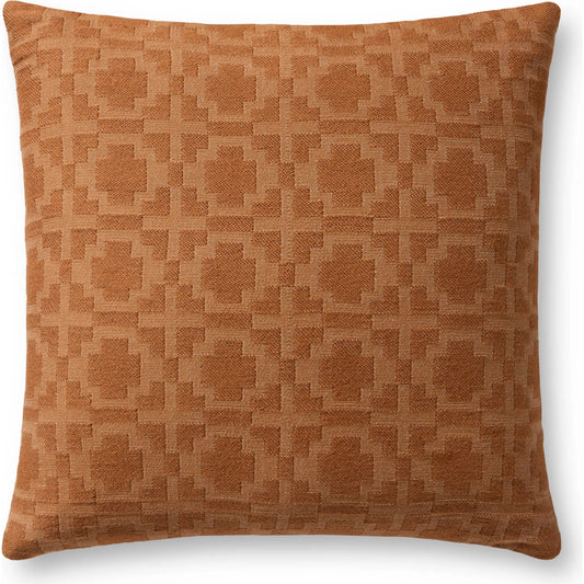 PLL0172 Pillow by Loloi in rust. Made from 100% cotton in a unique style.