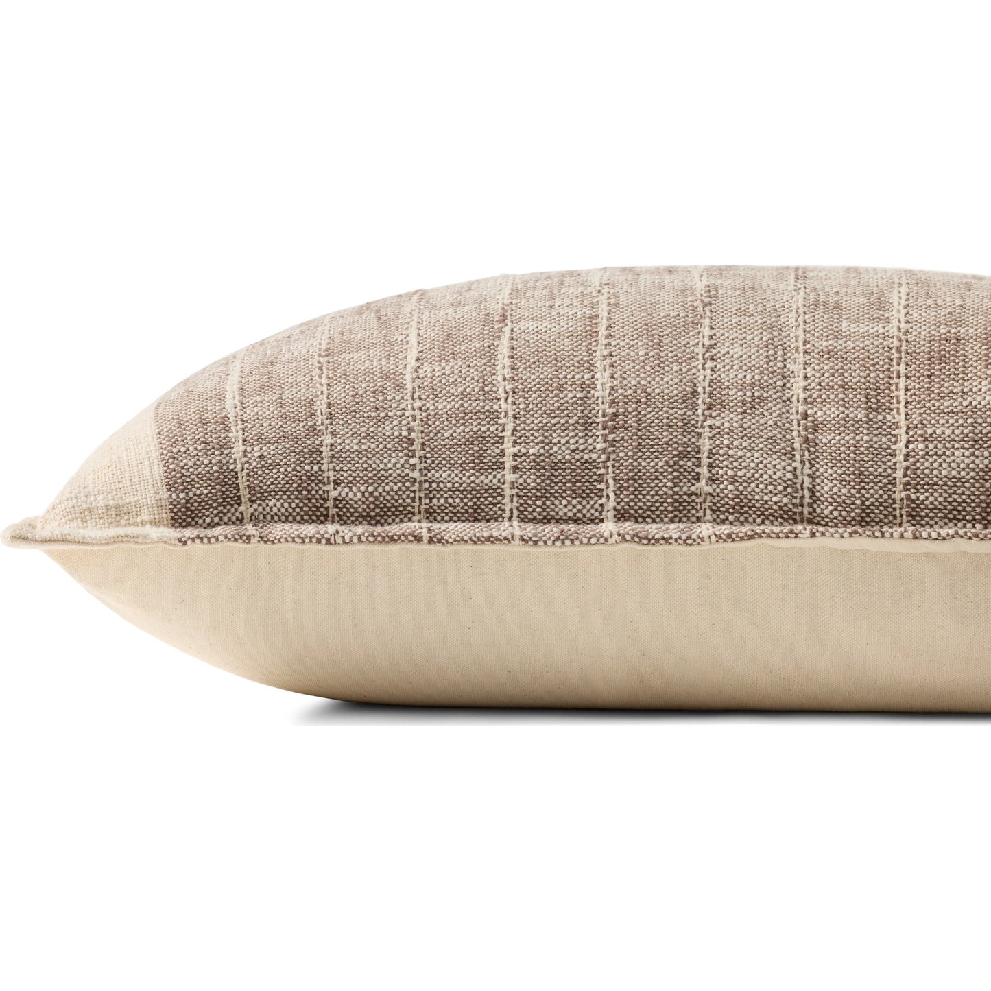 002 SI-2260223,SI-2260224 | Closeup | PLL0183 Pillow by Loloi in brown, ivory. Made from 100% cotton in a rustic style.
