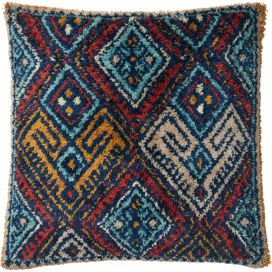 Rios Pillow by Loloi in multi. Made from polyester, linen in a eclectic & global style.