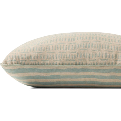 PLL0162 Pillow by Loloi in light blue. Made from linen, cotton in a transitional style.