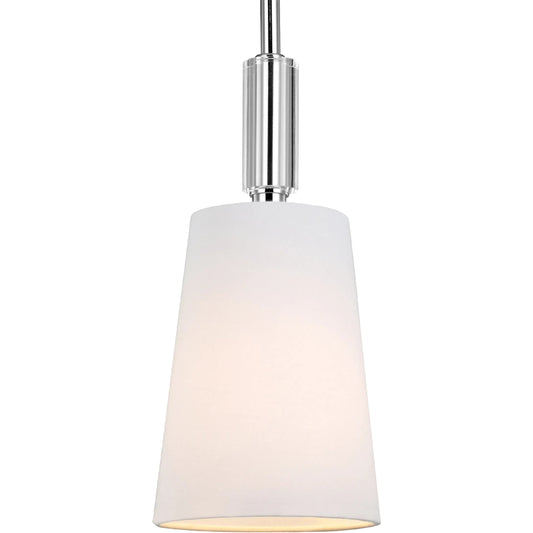 Lismore Mini Pendant by Generation Lighting in polished nickel. Made from steel in a modern style.