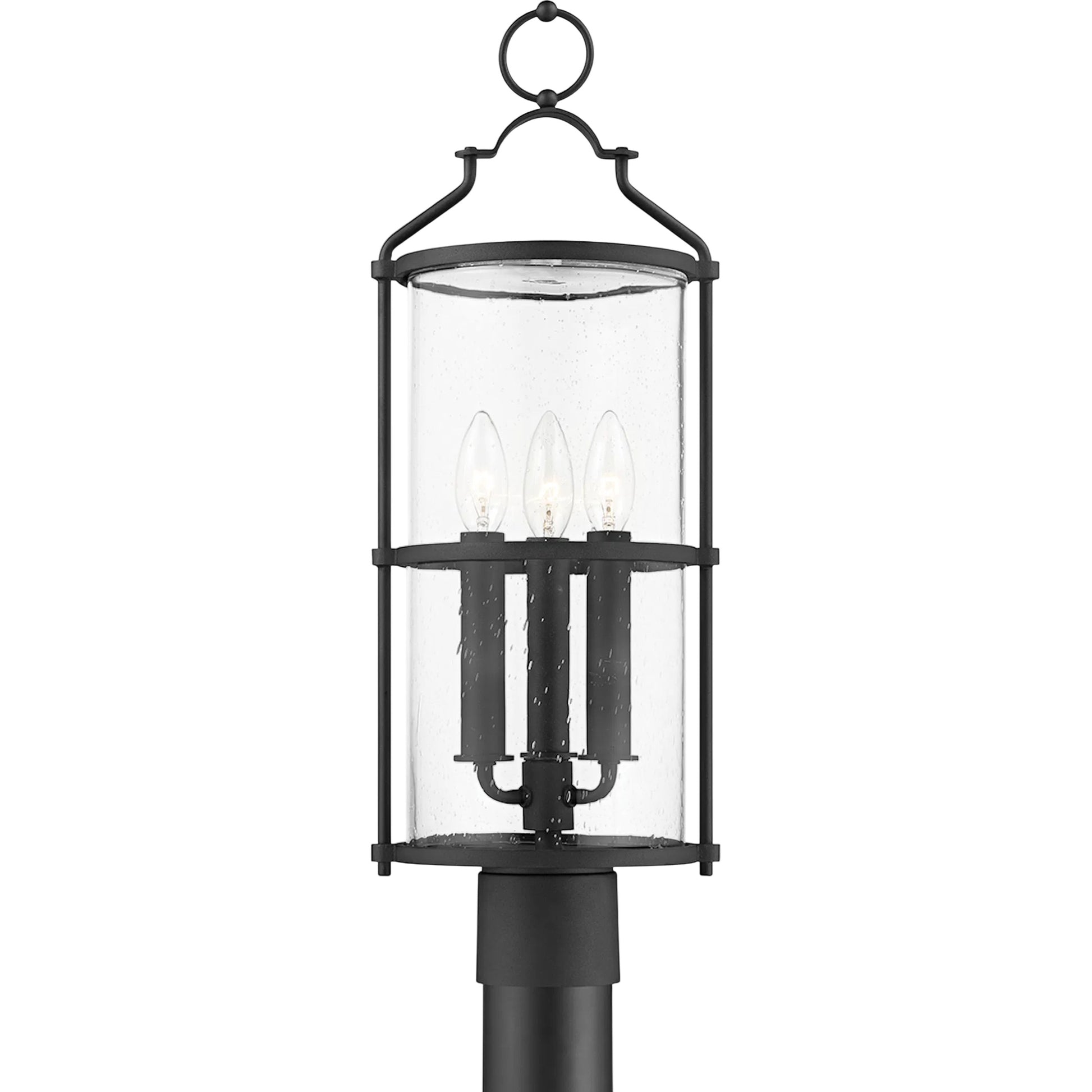 Burbank Exterior Post by Troy in textured black. Made from aluminum, stainless steel in a traditional style.