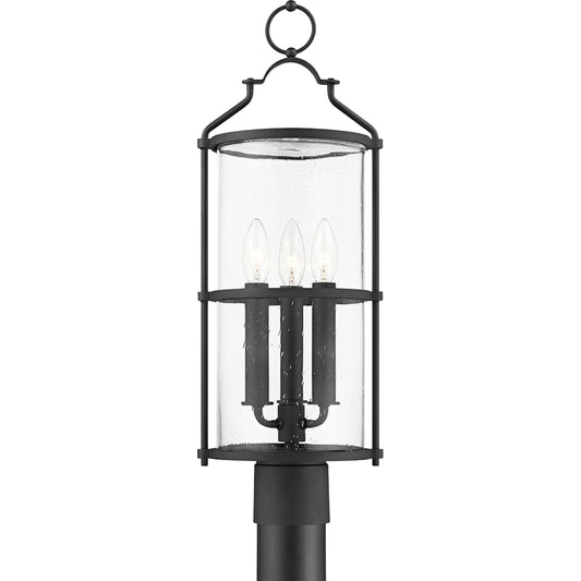 Burbank Exterior Post by Troy in textured black. Made from aluminum, stainless steel in a traditional style.