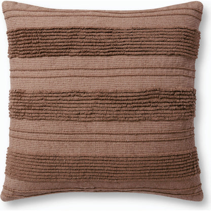 PJS0001 Pillow by Jean Stoffer x Loloi in clay. Made from cotton, polyester in a modern style.