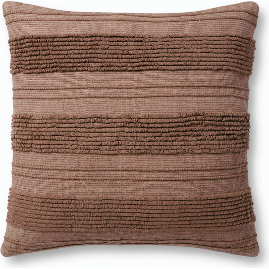 PJS0001 Pillow by Jean Stoffer x Loloi in clay. Made from cotton, polyester in a modern style.