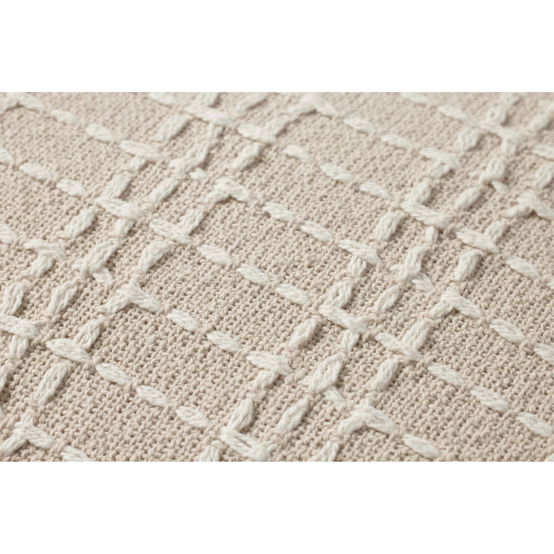 PJS0017 Beige Pillow by Jean Stoffer x Loloi in beige, ivory. Made from cotton, polyester in a transitional style.