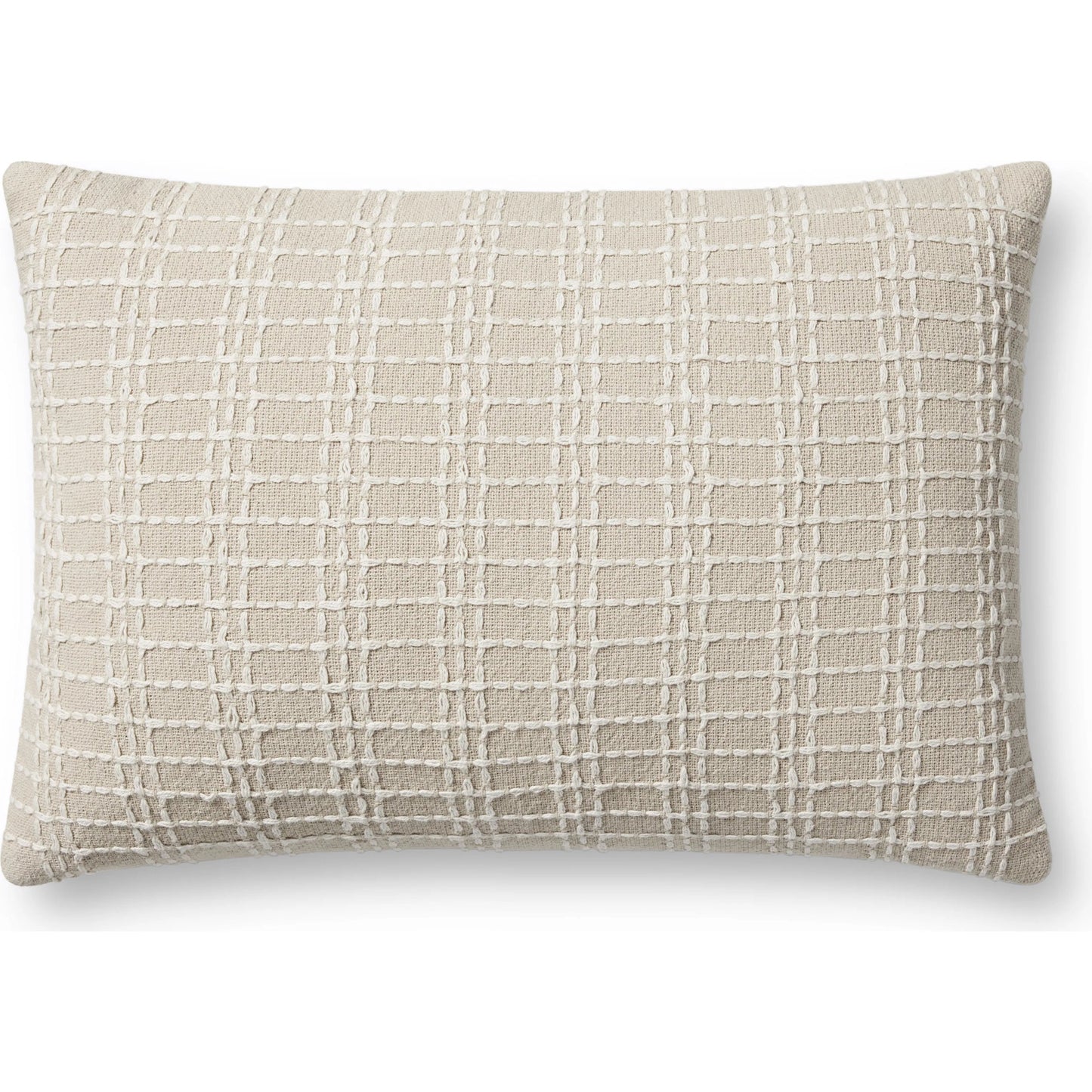 001 SI-2352081,SI-2352084 | Primary Silo | PJS0017 Beige Pillow by Jean Stoffer x Loloi in beige, ivory. Made from cotton, polyester in a transitional style.