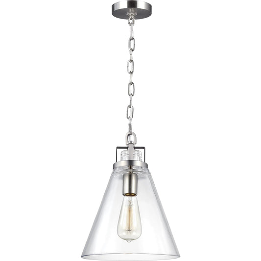 Frontage Pendant by Generation Lighting. Made from steel, glass in a modern style.