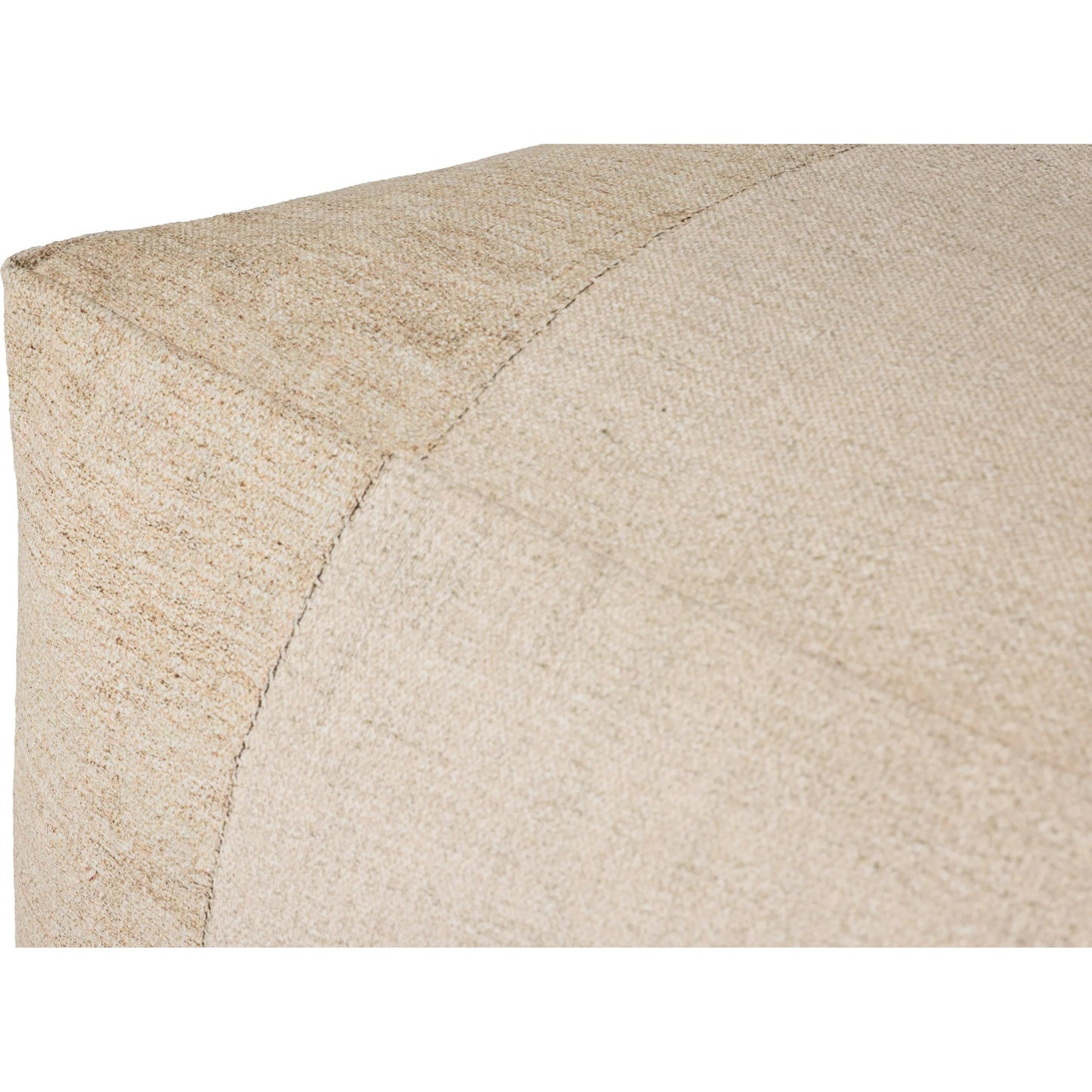 003 SI-2260042 | Closeup | LPF0041 Pouf by Loloi in ivory. Made from polyester, cotton in a transitional style.