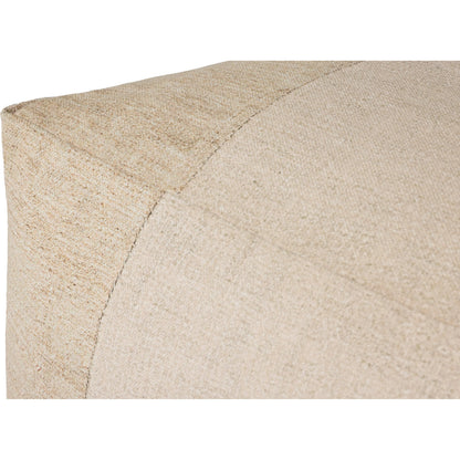 LPF0041 Pouf by Loloi in ivory. Made from polyester, cotton in a transitional style.