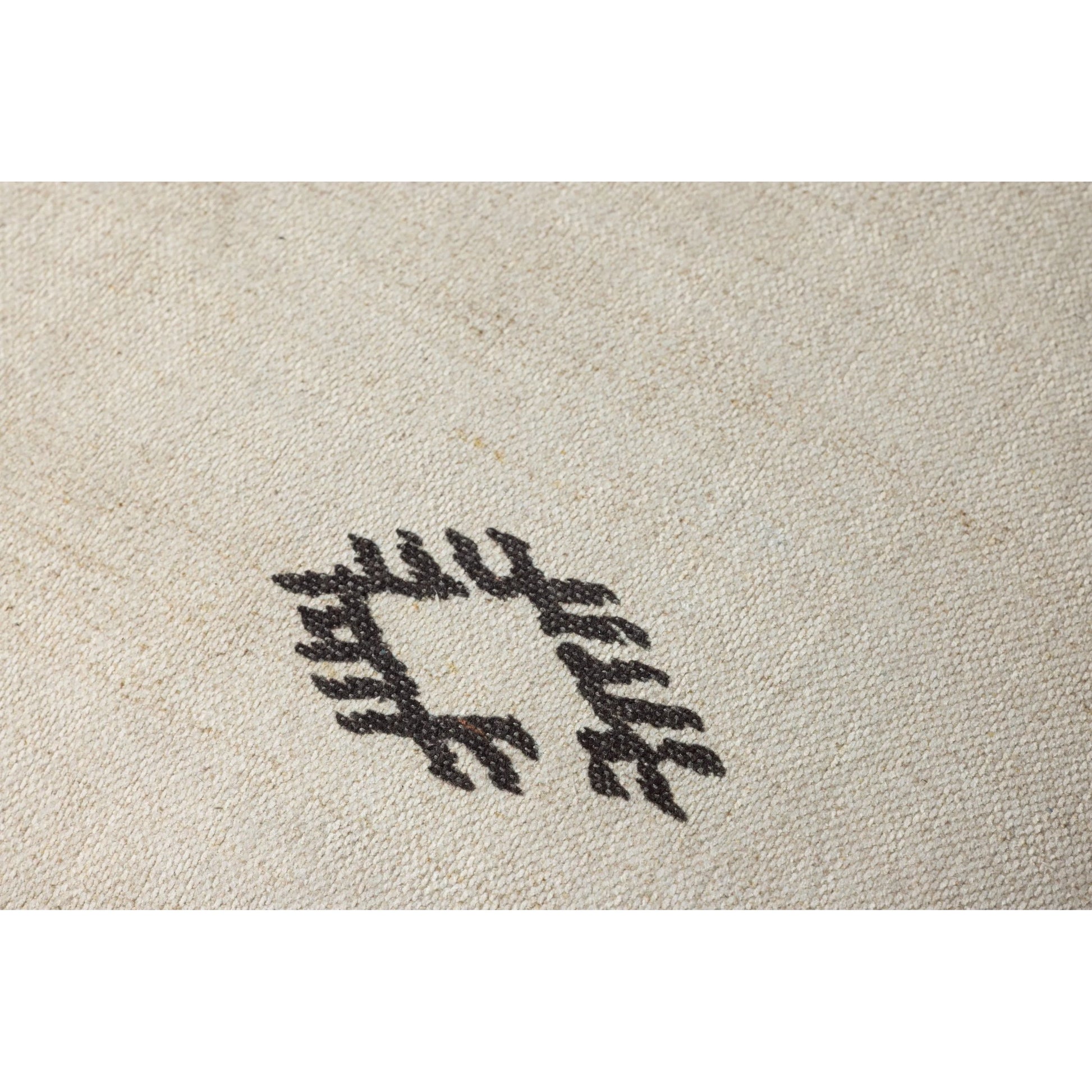 LPF0042 Pouf by Loloi in ivory, brown. Made from polyester, cotton in a rustic style.