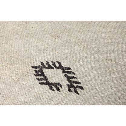 LPF0042 Pouf by Loloi in ivory, brown. Made from polyester, cotton in a rustic style.