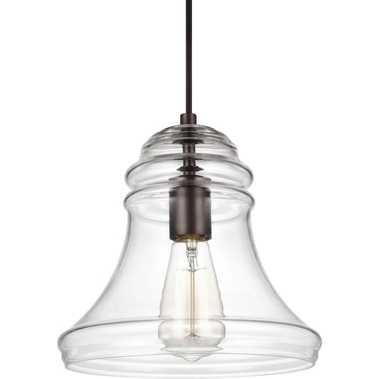 Doyle Mini-Pendant by Generation Lighting. Made from steel in a traditional style.