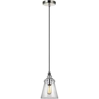Loras Mini-Pendant by Generation Lighting. Made from steel in a modern style.