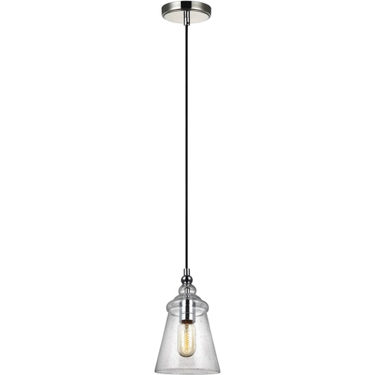 Loras Mini-Pendant by Generation Lighting. Made from steel in a modern style.