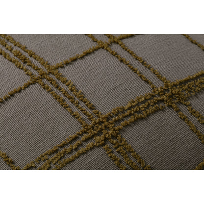 PJS0010 Pillow by Jean Stoffer x Loloi in charcoal, olive. Made from cotton, acrylic in a modern style.