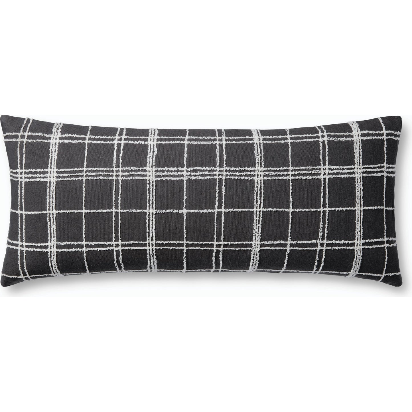 001 SI-2159866,SI-2159867 | Primary Silo | PJS0012 Pillow by Jean Stoffer x Loloi in graphite, ivory. Made from cotton, acrylic in a modern style.