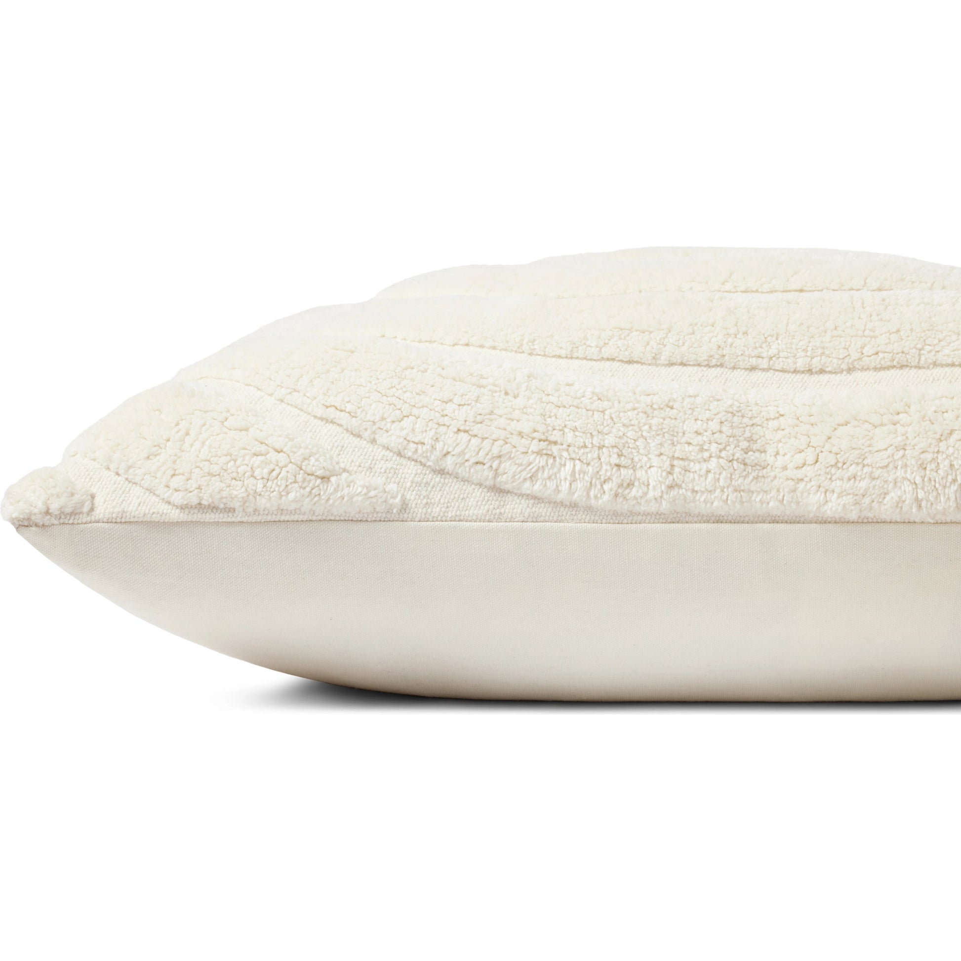 PLL0110 Pillow by Loloi in ivory. Made from cotton / polyester / rayon in a modern style.