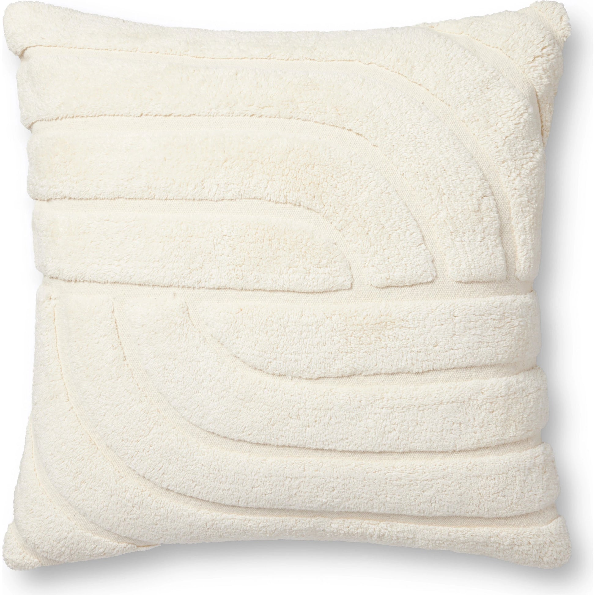 PLL0110 Pillow by Loloi in ivory. Made from cotton / polyester / rayon in a modern style.