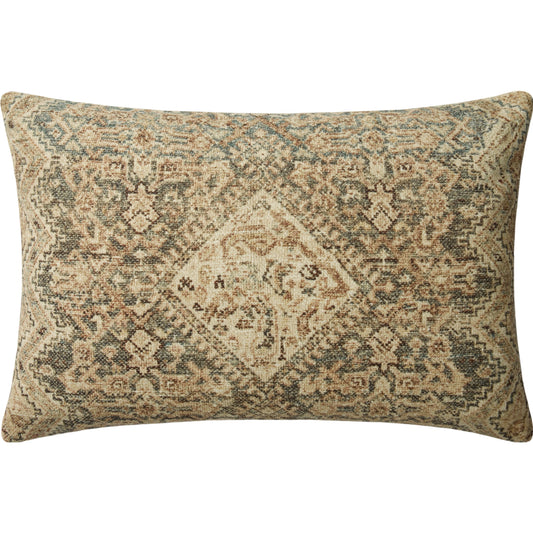 Midnight PAR0001 Pillow by Angela Rose x Loloi in slate, sand. Made from cotton / polyester in a unique style.