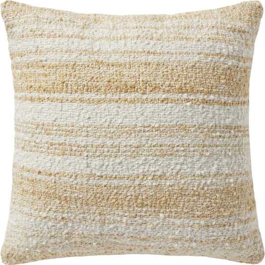 PCJ0001 Pillow by Chris Loves Julia x Loloi in gold, ivory. Made from 100% polyester in a modern style.