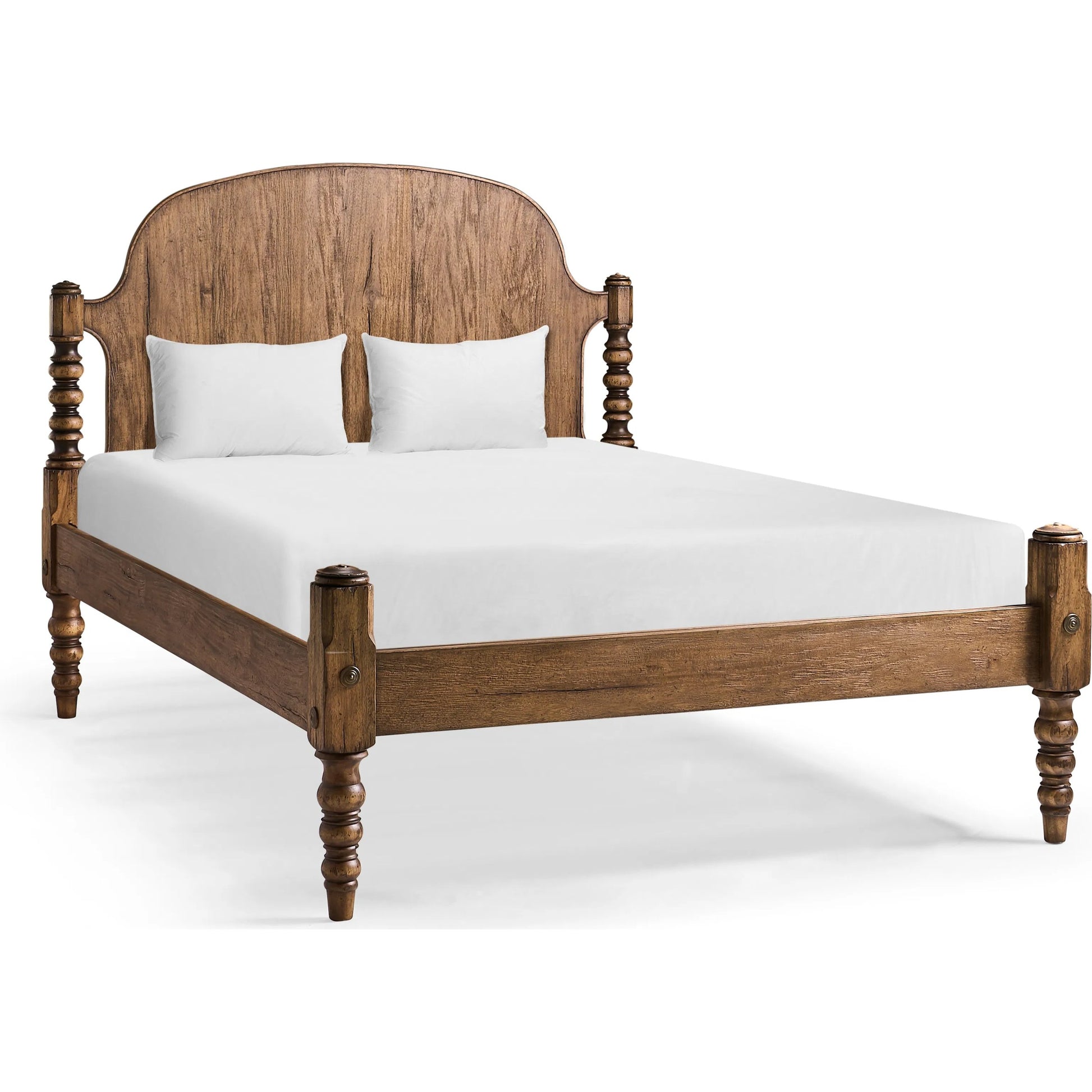 Tamarisk Poster Bed by Jonathan Charles in medium spain walnut. Made from main acacia in a unique style.