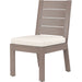 Laguna Outdoor Armless Dining Chair by Sunset West in browns. Made from aluminum in a modern style.