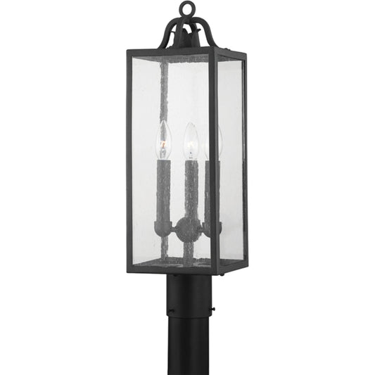Caiden Exterior Post by Troy in forged iron. Made from iron, steel in a transitional style.