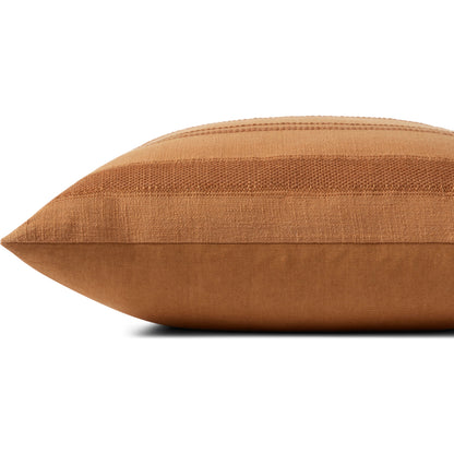 PAR0013 Pillow by Angela Rose x Loloi in rust. Made from cotton / polypropylene in a modern style.