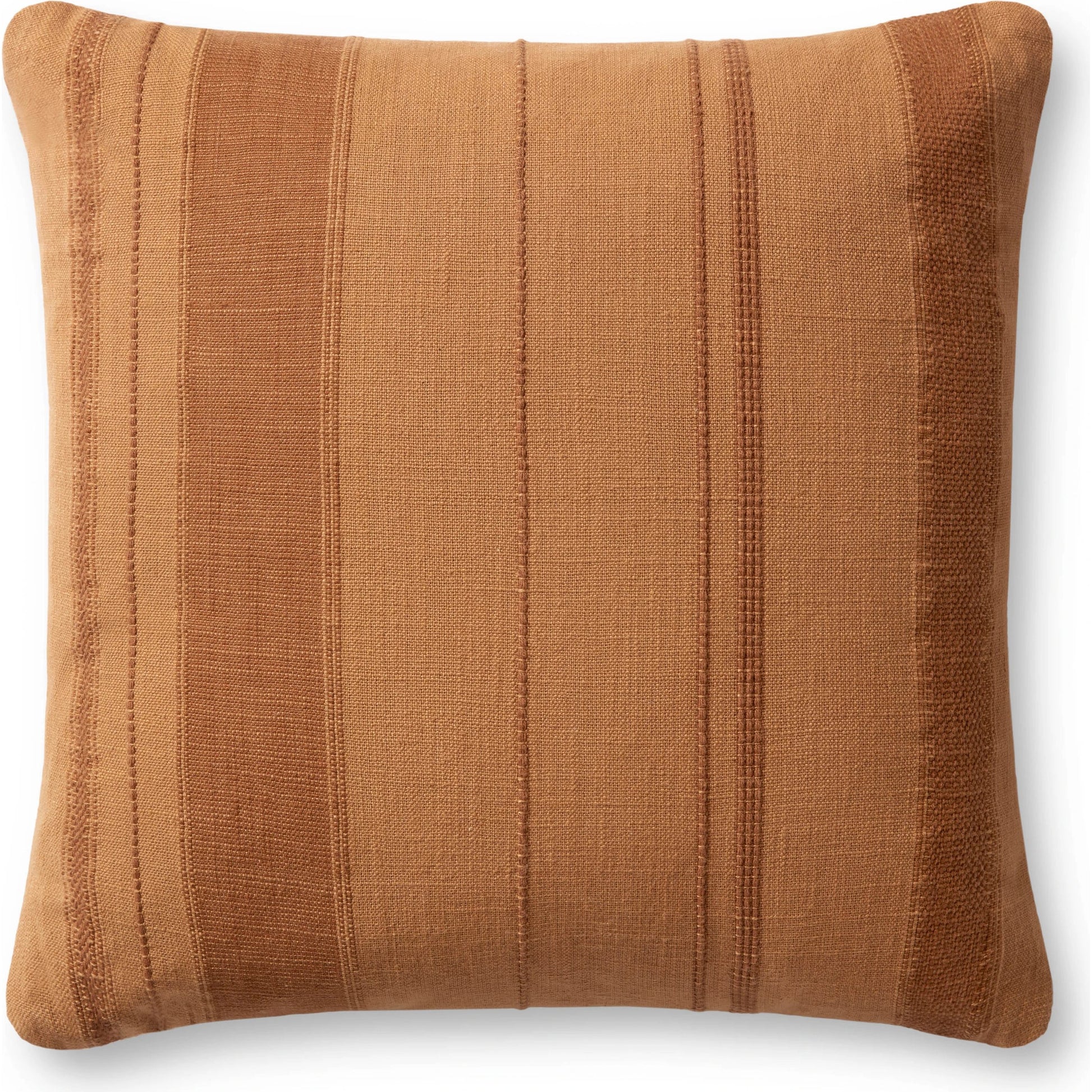 PAR0013 Pillow by Angela Rose x Loloi in rust. Made from cotton / polypropylene in a modern style.