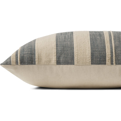 PAR0014 Pillow by Angela Rose x Loloi in ivory, denim. Made from cotton / polypropylene in a modern style.