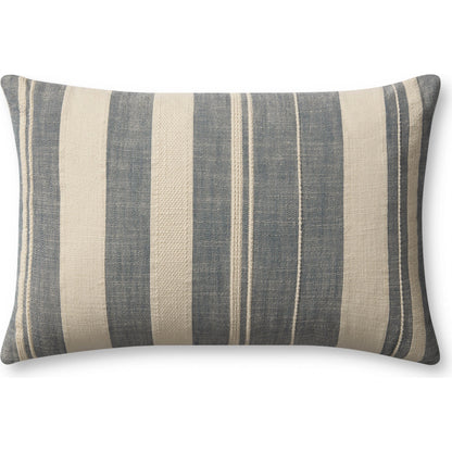 PAR0014 Pillow by Angela Rose x Loloi in ivory, denim. Made from cotton / polypropylene in a modern style.