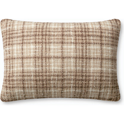 PCJ0014 Pillow by Chris Loves Julia x Loloi in brown, ivory. Made from cotton, polyester, rayon in a modern style.