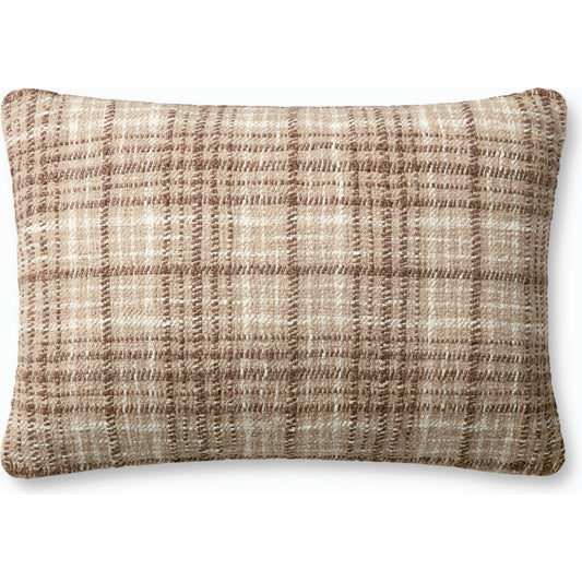 PCJ0014 Pillow by Chris Loves Julia x Loloi in brown, ivory. Made from cotton, polyester, rayon in a modern style.