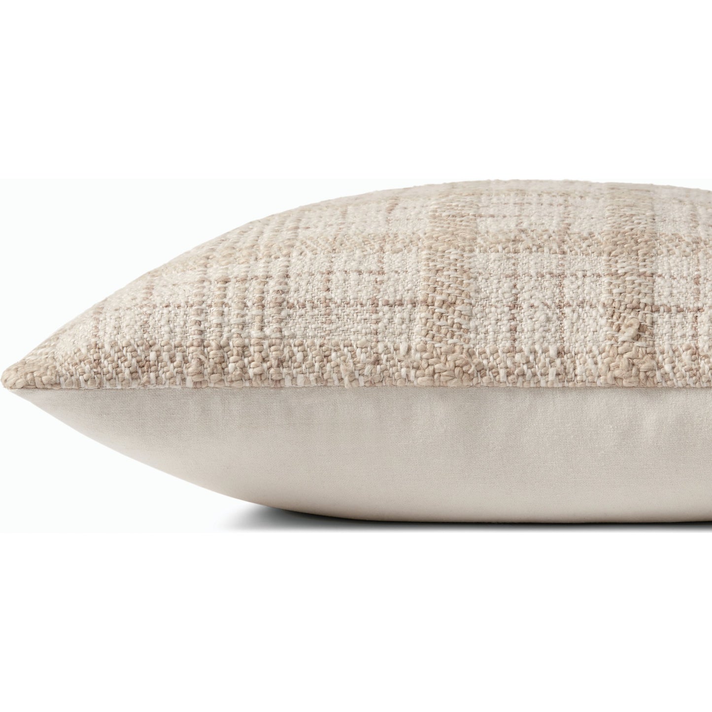 002 SI-2159818,SI-2159819 | Closeup | PCJ0015 Pillow by Chris Loves Julia x Loloi in ivory, beige. Made from cotton, polyester, rayon in a modern style.