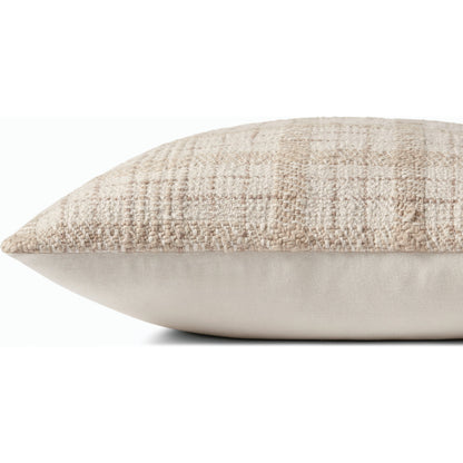 PCJ0015 Pillow by Chris Loves Julia x Loloi in ivory, beige. Made from cotton, polyester, rayon in a modern style.
