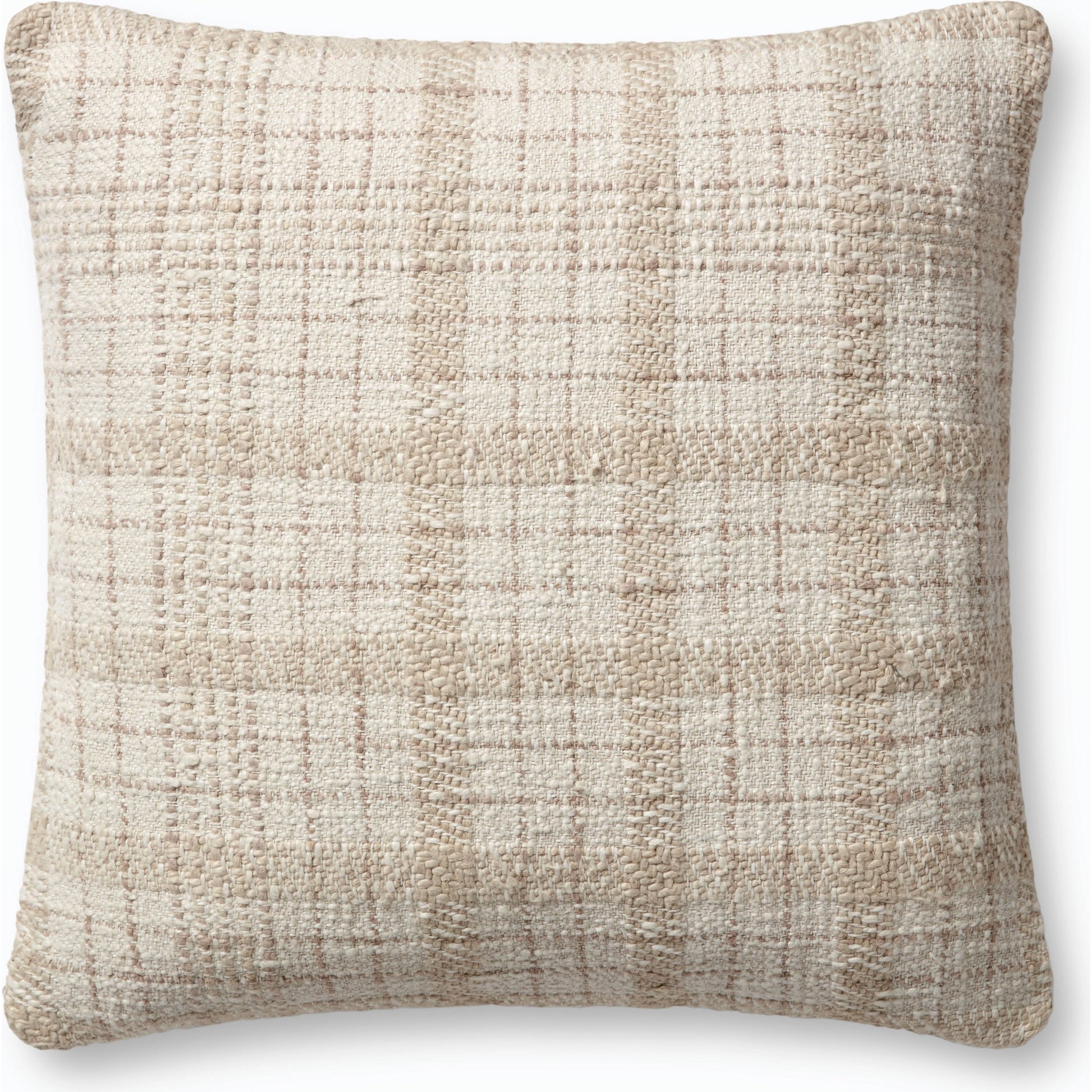 PCJ0015 Pillow by Chris Loves Julia x Loloi in ivory, beige. Made from cotton, polyester, rayon in a modern style.