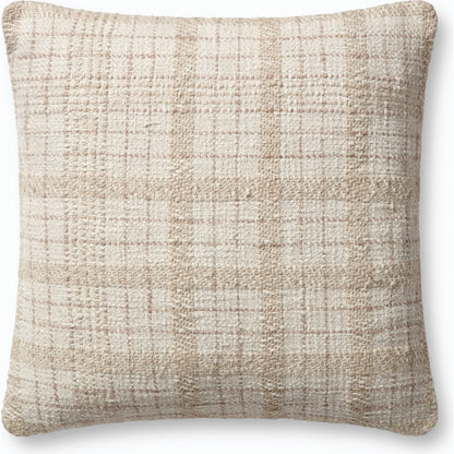 PCJ0015 Pillow by Chris Loves Julia x Loloi in ivory, beige. Made from cotton, polyester, rayon in a modern style.
