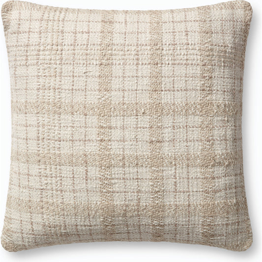 PCJ0015 Pillow by Chris Loves Julia x Loloi in ivory, beige. Made from cotton, polyester, rayon in a modern style.