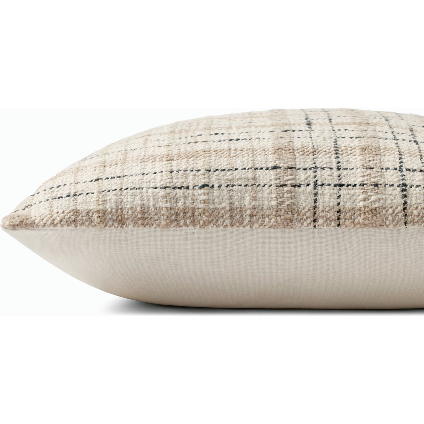 002 SI-2159814,SI-2159815 | Closeup | PCJ0013 Pillow by Chris Loves Julia x Loloi in beige, black. Made from cotton, polyester in a modern style.