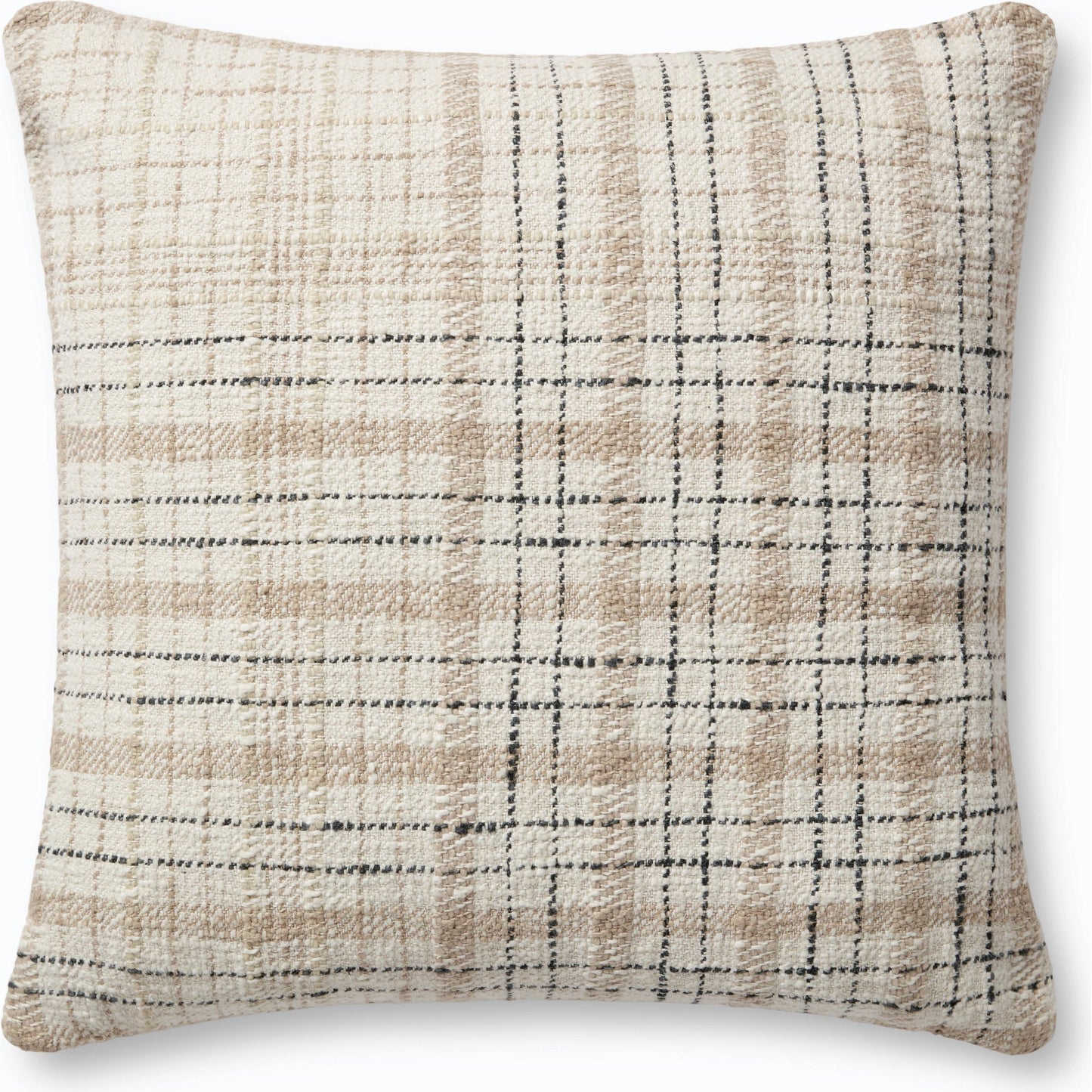 001 SI-2159814,SI-2159815 | Primary Silo | PCJ0013 Pillow by Chris Loves Julia x Loloi in beige, black. Made from cotton, polyester in a modern style.