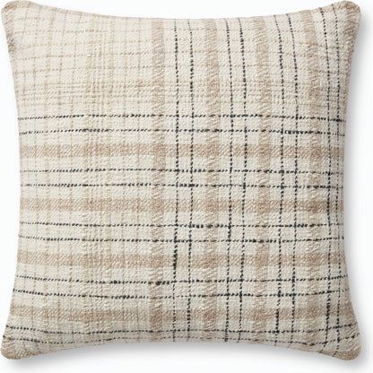 PCJ0013 Pillow by Chris Loves Julia x Loloi in beige, black. Made from cotton, polyester in a modern style.