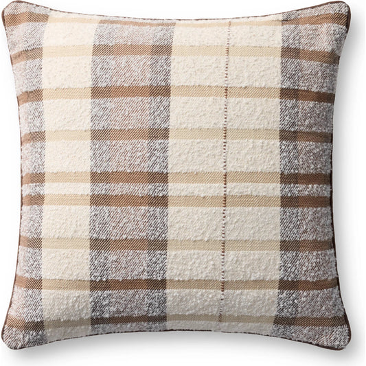 PLL0156 Pillow by Loloi in brown, multi. Made from cotton, polyester in a unique style.