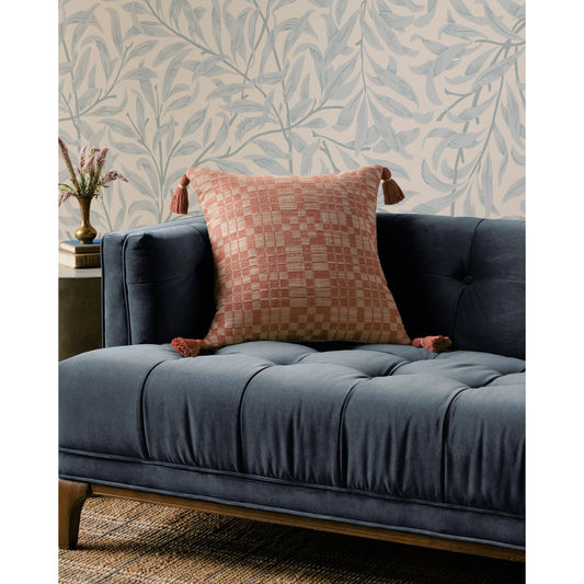 PCJ0017 Pillow by Chris Loves Julia x Loloi in clay. Made from polyester, cotton in a modern style.