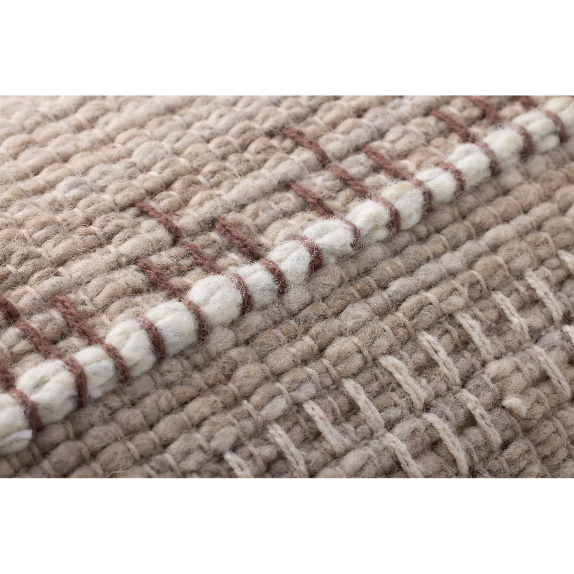 PLL0124 Pillow by Loloi in ivory, beige. Made from wool, cotton in a rustic style.