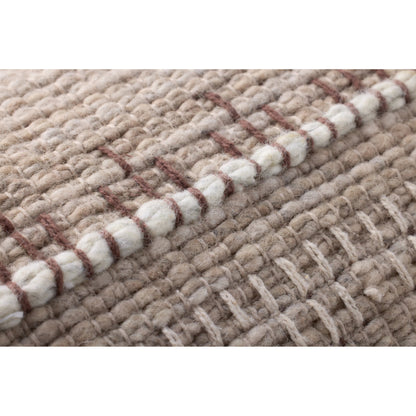 PLL0124 Pillow by Loloi in ivory, beige. Made from wool, cotton in a rustic style.